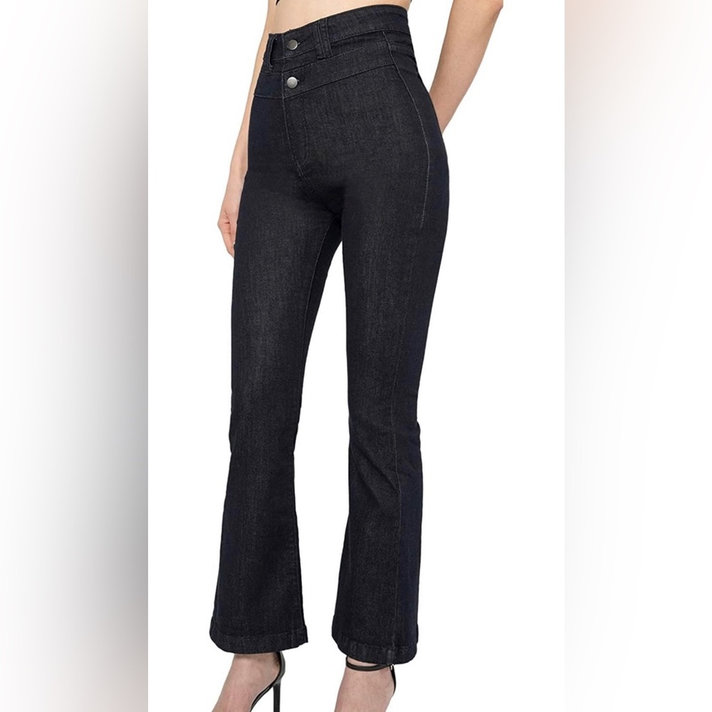 BZOF High Waisted Bell Bottom Jeans for Women Black Flare Jeans SIZE MEDIUM